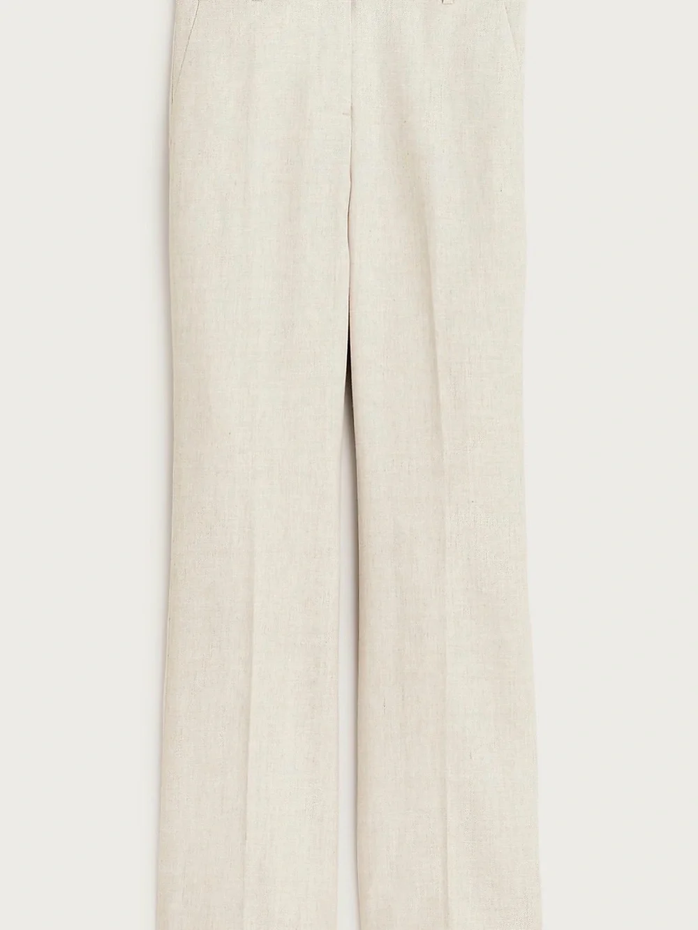 J.Crew Kaya Linen Blend Fully Lined Ivory Straight Leg Trousers Pants Size 6